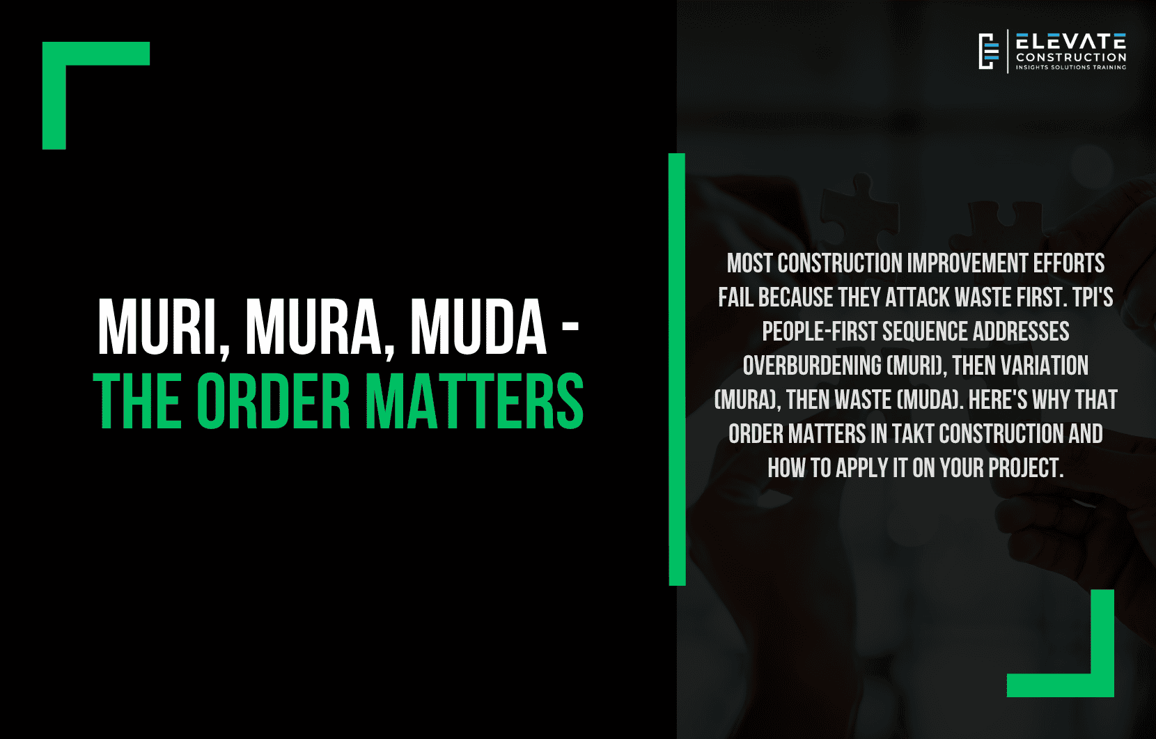 Muri, Mura, Muda - the order matters